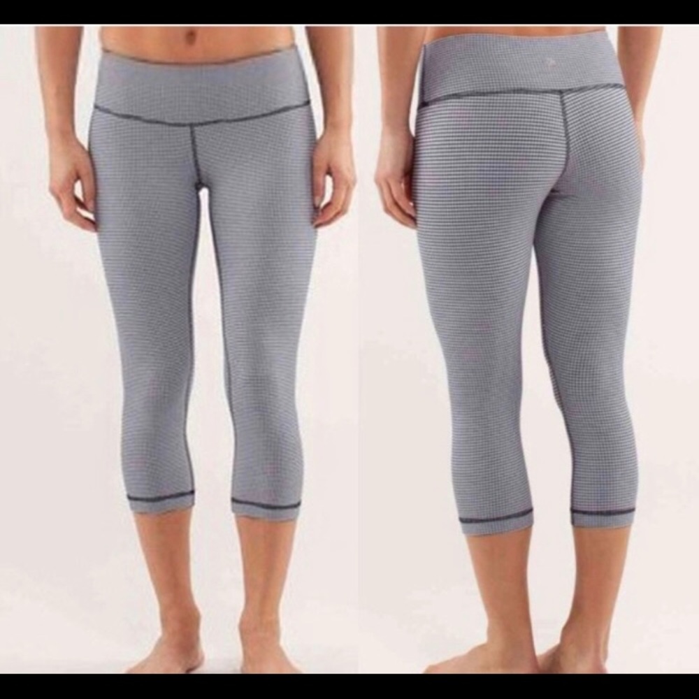 Lululemon Wunder Under Inkwell Gingham crop